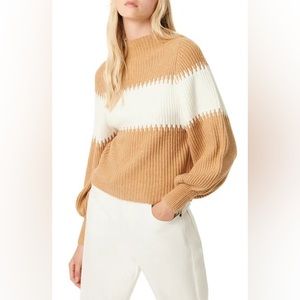 French Connection Colorblock Ribbed Sweater Size L